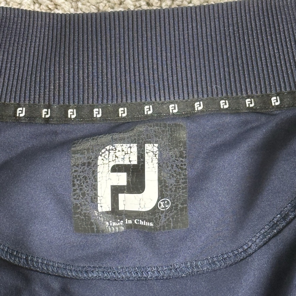 FootJoy Sweater Mens XL Navy 1/4 Zip Pullover Golf Active Performance Classic - Picture 4 of 15